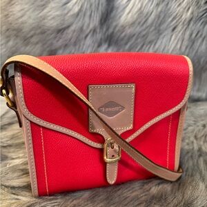 PRICE FIRM I Santi Red and Tan Women's Crossbody Bag